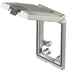 Rittal 2482.320 1Stück (S) Deckel aus Sicherheit Steckdosenabdeckung – Deckel für Steckdosen (grau, 1 Stück (S))