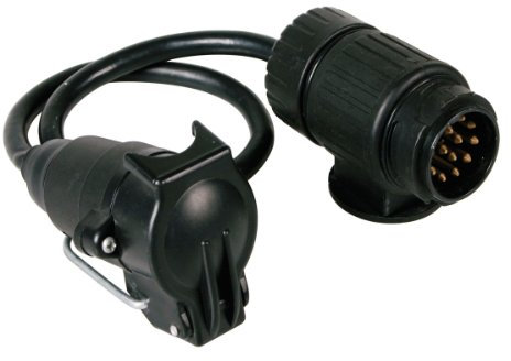 Pilot LA_38991 Adaptateur pour remorque Prise mâle à 13 Broches vers Prise Femelle à 7 Broches