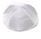 hohe Qualität Weiß Satin Yarmulke Kippa 19 cm Durchmesser