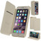 TECHGEAR iPhone 6s Plus, iPhone 6 Plus Svelte Case, Stylish Slim Folio Protective Case Cover with Card Slot & Stand in Metallic Inspired Colours fits Apple iPhone 6s Plus, iPhone 6 Plus (5.5) (White)