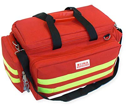 GIMA - Emergency Smart Bag, Rot Farbe, Polyester, leere, Trauma, Rettungsdienst, ärztliche, Erste Hilfe, Krankenpfleger, Mehrtaschenbeutel für Sanitäter, 55x35x32 cm