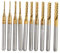 Yosoo - Carburo de titanio para revestimiento 1 mm 1,5 mm 2 mm 2,5 mm Kit de 3 mm para grabado de brocas finales, paquete de 10