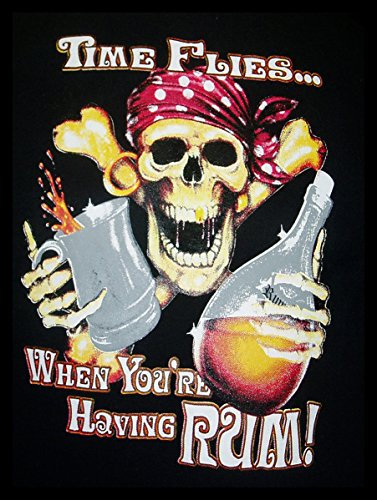 Shawprint Limited Time Flies When Your Having Rum RETRO METAL TIN WALL ART NOVELTY GIFT 1818 (8 x 6)