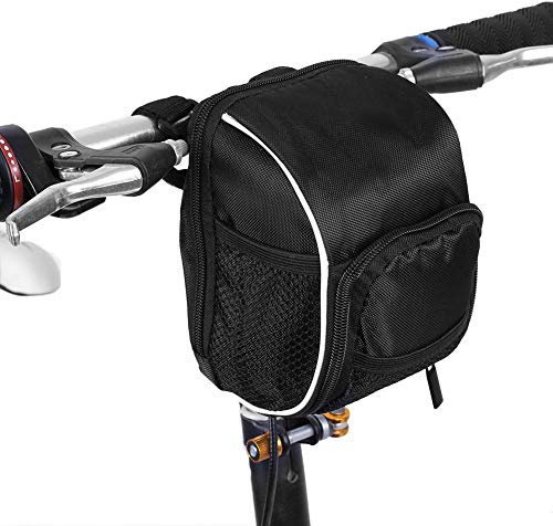 Tbest Fahrrad-Lenkertaschen, multifunktional, Radsport, Vordertasche, faltbar, Rahmen vorne, Rohrtasche, Schnellverschluss, mit Regenabdeckung