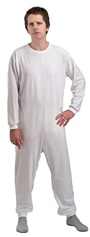 Obbocare - Pijama Antipañal De Adulto De Manga Larga. Pijama Geriátrico De 1 Cremallera Para Facilitar Cambio De Pañal. Tejido Transpirable. Talla M