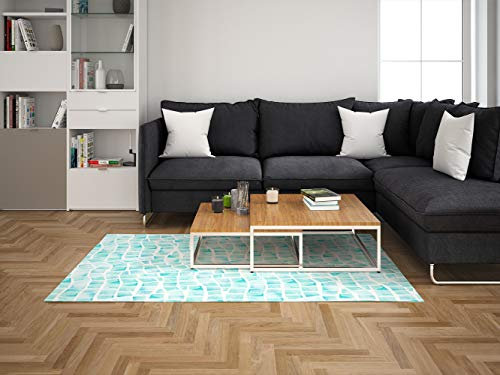 Oedim Teppichfliesen blau für Zimmer, PVC | Verschiedene Größen | Teppich PVC | Vinylboden | Dekoration für Zuhause | Boden Sintasol | Kinderschutz | 95x133cm