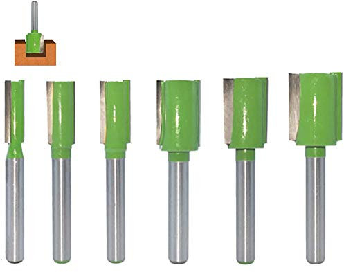 6 Stück 6mm Schaft Gerade Fräser Set Holz Fräser Router Bit Oberfräser Nutfräser Holzfräser Fräser
