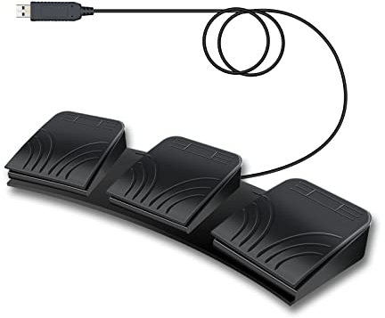 USB Foot Pedal, Optical Switch Control USB Three Foot Switch for PC, Computer Keyboard Mouse Gaming Foot Pedal for Page Turner DAW Fortnite League of Legends Transcription (style1)