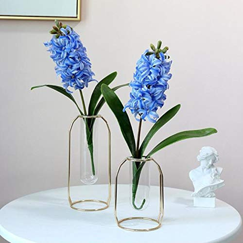 RTWAY Artificial Hyacinth Flowers, 2 Pcs Fake Plastic Hyacinth Bouquet, Realistic Plants for Indoor Outdoor DIY Home Garden Corridor Table Arrangements
