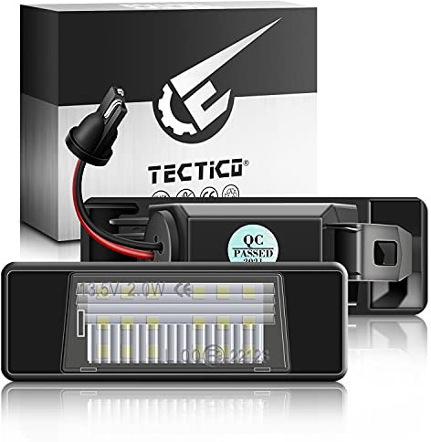 TECTICO LED Kennzeichenbeleuchtung Nummernschildbeleuchtung SMD Ultra Weiß Kompatibel mit Nissan X-Trail Qashqai Pathfinder Primera Juke Teana Versa Armada, 2 Stücke