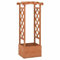 Susany Trellis Planter with Arch Wooden Trellis Planter Garden Planter weather-resistant Plant Holder mit a box Pot Outdoor Patio Planter Flowerpot with Lattice Climbing Flower 49x39x117 cm Firwood