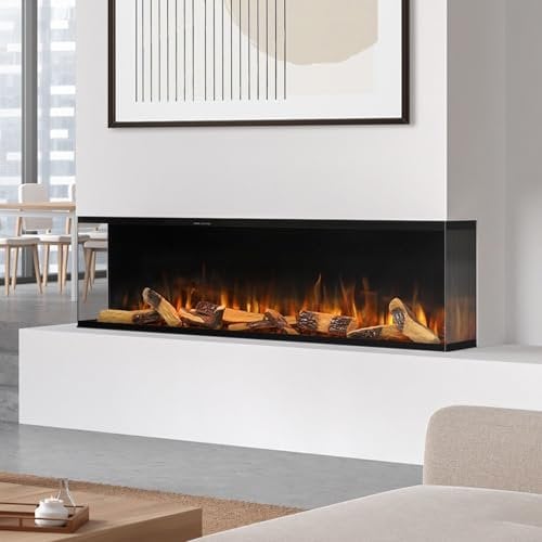 Noble Flame ELLASON [Elektrokamin Wandeinbau]: 1530 - black darkness/Saphirschwarz