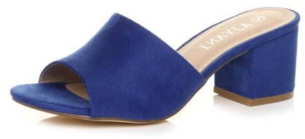 AJVANI low mid block heel casual party evening mules sandals size 8 41