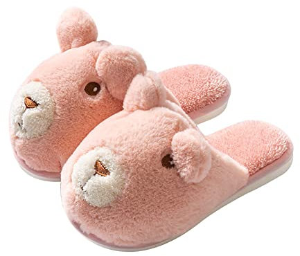XIEHC Calde Leggere Morbide Comode e Antiscivolo, Carine, Calde, Antiscivolo, Pantofole per la casa, Rosa, 38-39,Pantofole Invernali da Casa