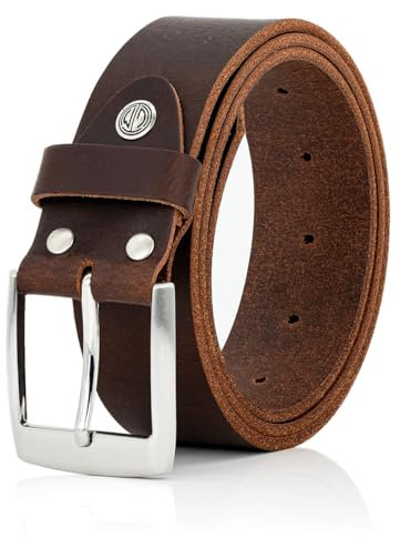 LINDENMANN Gürtel Herren Büffelleder 40 mm braun, Farbe/Color:braun, Size US/EU:Bundweite 130 cm Gesamtlänge 145 cm W 51.2 XXXL