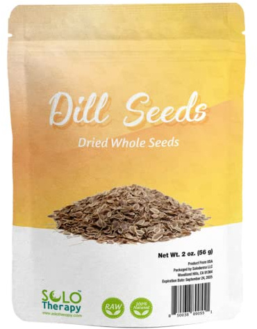 Dill Seeds 2 oz. Dill Dried Whole Seeds for pickling, soups, vegetables, Salads, Pasta, Resealable Bag