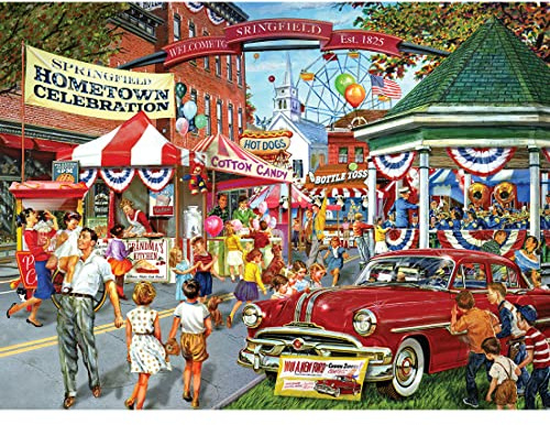 Zurück in die Vergangenheit 1000 PC Jigsaw Puzzle - Heimatstadt Feier
