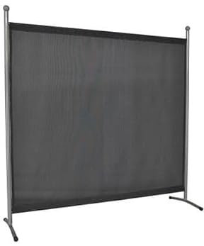 Angerer Freizeitmöbel GmbH Stellwand Primetex - Raumteiler & Raumtrenner Sichtschutz - einfache Montage ohne Bohren - Outdoor Paravent für Windschutz & Schatten auf Balkon (178 x 178 cm, Dunkelgrau)