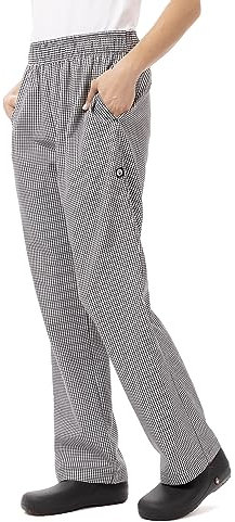 Chef Works - Pantalones de Chef Holgados Esenciales para Mujer, Marca pequeña, Large