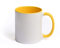 KARLAkreativ Tazas para manualidades para pintar y diseñar, también aptas para sublimación, incluye lápices de pintura de porcelana originales KREUL (1 taza amarilla + bolígrafos)