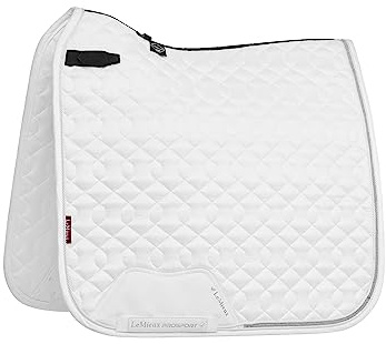 LeMieux Schabracke Crystal Suede Weiß - Dressur Full/WB - Weiß