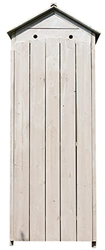 3-lagiger Alter Handwerks-Gartenlagerschrank, Hinterhof-Werkzeuglagerschuppen, mit wasserdichtem Dach, hölzernes Gartenhaus im Freien, für Rasenmäher, Terrassenmöbel (Größe: A) (B)