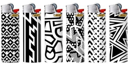 BIC 6 Accendini Maxi decorati Black & White