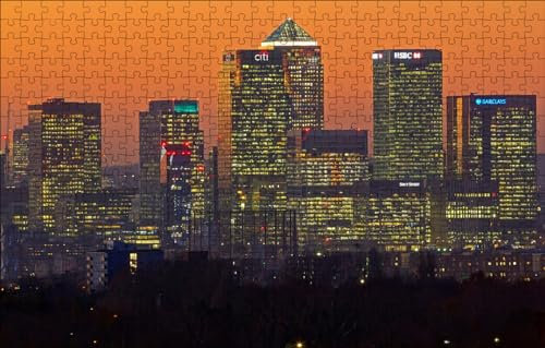 GUOHLOZ 1000-teiliges Puzzle für Erwachsene, Mini-Puzzle, tolles herausforderndes Puzzle, schwieriges Mini-Puzzle mit 1000 Teilen, Heimdekoration, Kunsthandwerk, London, 75x50cm