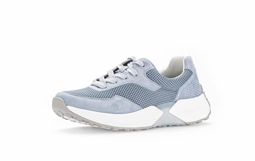 Gabor Damen Low-Top Sneaker, Frauen Halbschuhe,Wechselfußbett,schnürschuhe,Plateausohle,straßenschuhe,Strassenschuhe,Azur,38 EU / 5 UK