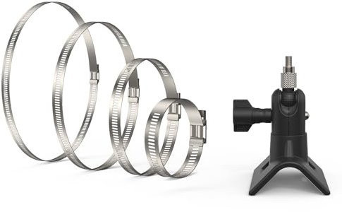 Holicfun No-Drill Outdoor/Indoor Security Camera Pole Mount, Universally Compatible with Ring, Blink, Eufy, Wyze, Arlo, Google Nest, Simplisafe, and More (Black)