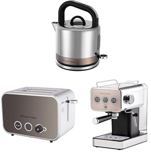 Russell Hobbs Distinctions Kettle, Toaster & Coffee Maker Titanium