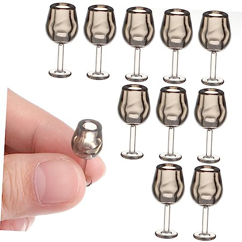 UPKOCH Dollhouse Wine Cups 10pcs Miniature Wine Glasses Toys Doll Accessories Mini Dollhouse Decor Kitchen Toys for Boys and Girls