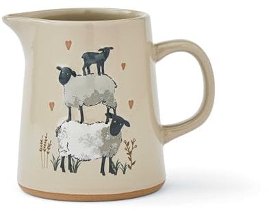 Cooksmart British Designed Small Jug | Ceramic Jug for Multiple Use in The Kitchen | Jugs for Everday Use - Highland Sheep