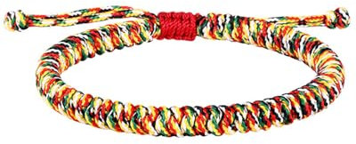 AORHOFJ Portafortuna Braccialetto + Regalo Buddista! bracciale clorofilla Tibetano Amicizia Color Corda Bracciale. Per uomo donna adolescenti. Dimensione regolabile, Fatto a Mano,portafortuna donna