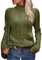 heekpek Women's Jumpers Long Sleeve Tops Turtle Neck Pullover Ladies Cable Knit Sweaters Kknitted Roll Neck Jumpers Soft Warm Knitwear, Army Green, S