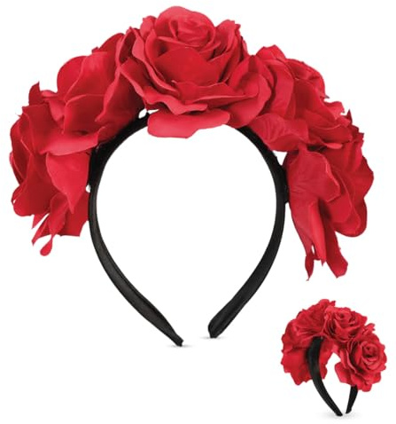 Blumen Haarreif mit Roten Rosen – Eleganter Blickfang für jedes Event