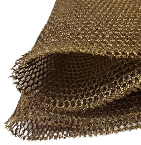 GSCLZ Tejido De Malla Tela de Malla Hexagonal de Panal 3D de poliéster de 1 x 2 Metros, marrón, Transpirable, Resistente al Desgaste, Material for colchón de Coche para Costura