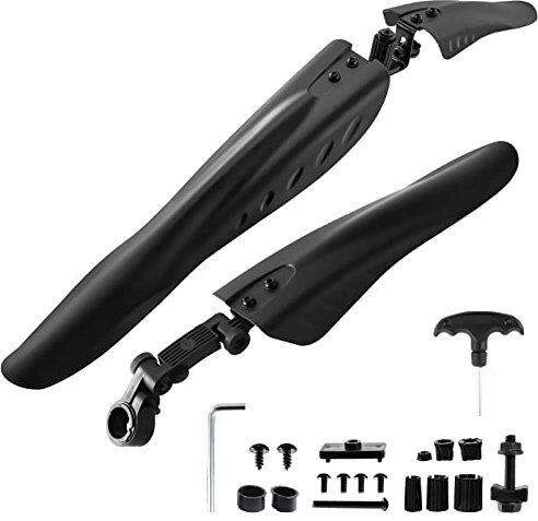 Cooryda Fahrrad-Schutzblech-Set, tragbar, verstellbar, Fahrrad-Schmutzfänger, vorne und hinten, für MTB, Mountainbike, Rennrad, Mountainbike, 61 cm, 69,8 cm
