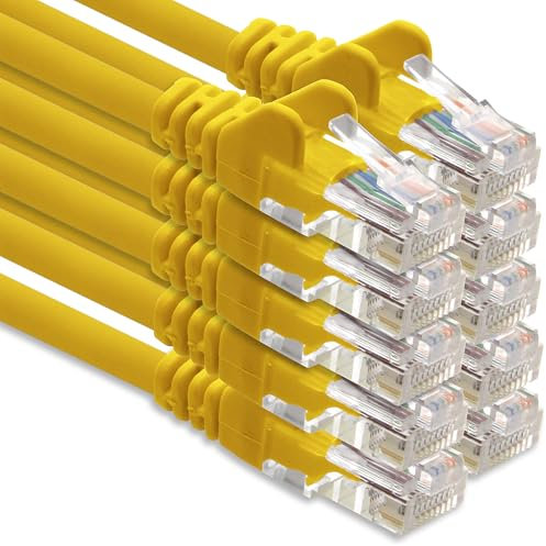 Câble réseau Câble CAT-6 RJ45 10x 2 m - jaune