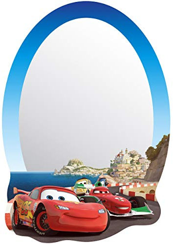 alles-meine.de GmbH Kinder Wandspiegel - Acryl Spiegel - bruchsicher unzerbrechlich - Disne. Cars - Auto - Lightning McQueen - selbstklebend & wiederverwendbar - Acrylglas - 22 c..