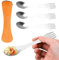 3 Pcs 3 in 1 Stainless Steel Sporks Fork & Knife Combo Utensil, Spork Camping Cutlery, with Portable Pouch, for Camping, Travel, Outdoor Activities