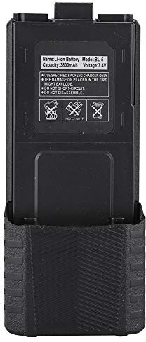 Original 3800mAh Li ion Walkie Talkie Battery For UV-5R Series Two Way Radio (Black)