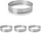 LACOR - 68532 - Molde Reposteria, Aro Redondo Microperforado, Ideal para Tartas y Bizcochos, Acero Inoxidable 18/10, Diámetro: 12 cm, Alto: 2 cm (Paquete de 4)