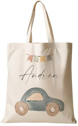 Manufaktur Liebevoll Stoffbeutel mit Namen Stofftasche Personalisiert Kinderbeutel Kindergarten Wechselwäsche