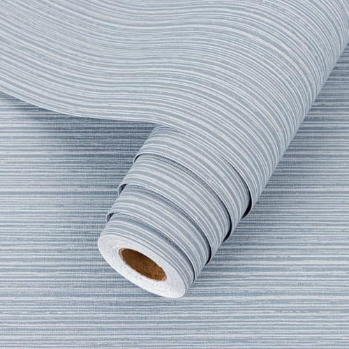 Arthome Peel and Stick Contact Paper Textured Wallpaper,Sticky Back Plastic,Self-Adhesive and Removable Textured Wall Paper for Bedroom,Cabinet Countertop,Dark Blue Grasscloth,40x310cm