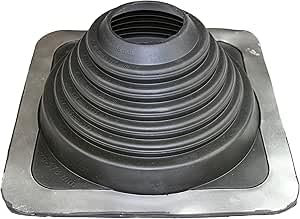 MASTER FLASH® Estándar #4 Junta de paso de techo flexible EPDM Brida antiingreso Resistente a la temperatura Protección de chimeneas Paneles de cables de tubería (70-254 mm) (SQ401BA-SET)