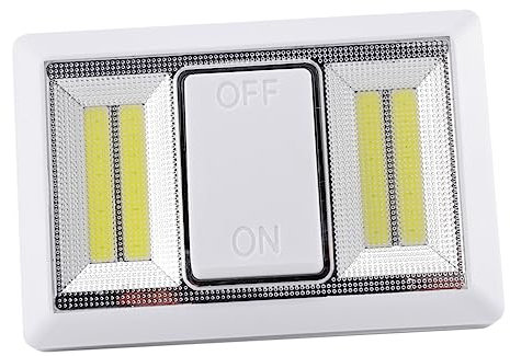 SHINEOFI 4 Pezzi Luce Di Emergenza Lampada a Parete Batteria Per Lampada a Muro Alimentato Armadio Operato Illuminazione Senza Fili Al Chiuso Batteria Alimentata Bianca