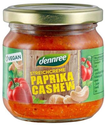 dennree Streichcreme, Paprika Cashew, 180g (1)
