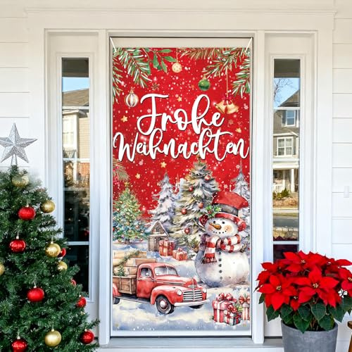 Weihnachten Türabdeckung Dekoration Frohe Weihnachten Tür Hintergrund Banner Weihnachtsfeier Fotografie Hintergrund Für innen außen 90×180cm