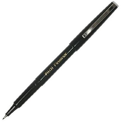 Pilot Fineliner Pen Medium 1.2mm Tip 0.4mm Line Black Ref SWPPF01 [Pack 12]